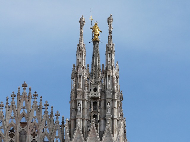 Madonnina on top of Milan Cathedral
